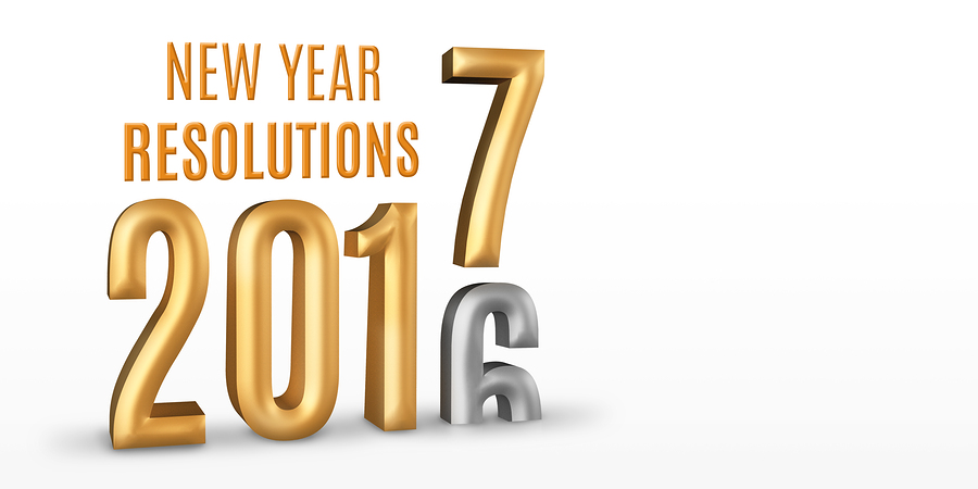 New Year Resolutions 2016 Gold Number Year Change To 2017 New Ye