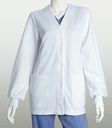 Lab Coats by Barco Knit Button Front Warm-up 1841