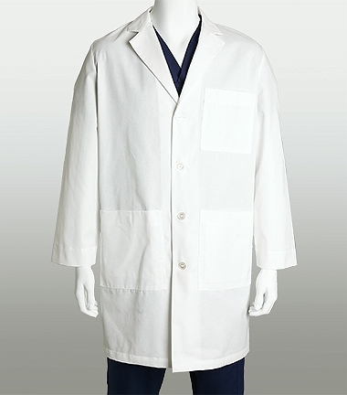 Mr. Barco Men's 38" 4 Pocket White Plus Size Lab Coat-9103A