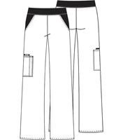 Cherokee Flexibles Women's Elastic Waist Cargo Scrub Pants-1031