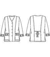 Cherokee Women's 3/4 Sleeve Embroidered Warm Up Scrub Jacket-1949
