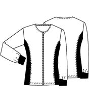 Cherokee Flexibles Women's Zip Up Printed Warm-Up Scrub Jacket-2315