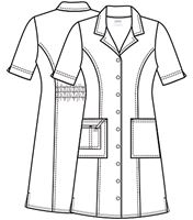 Cherokee WorkWear Core Stretch Button Front Nurse Uniform Dress-4508