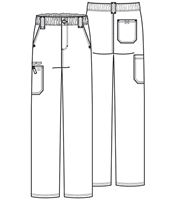 Dickies Men's Elastic Waist Drawstring Cargo Scrub Pants-81100