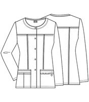 Dickies GenFlex Women's Printed Warm-Up Scrub Jacket-82302