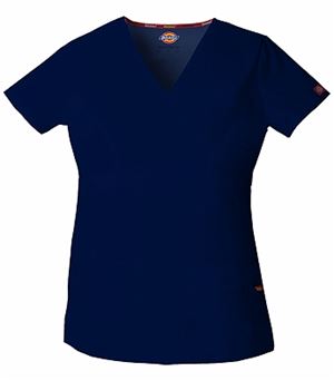 Women's Dickies EDS Signature Modern scrubs set (V-neck top, Pull-on  trousers) true navy
