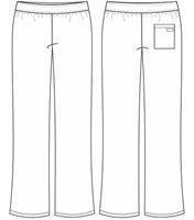Urbane Women's Elastic Waist Scrub Pants-9704