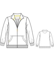 WonderWink Layers Women's Fleece Zip Up Scrub Jacket-8019