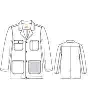 Carhartt Unisex White Button Front Consultation Lab Jacket-C70106