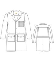 Carhartt Men's 6 Pocket Button Front White Lab Coat-C70503