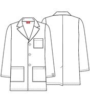 Dickies EDS 31" Men's White Antimicrobial Lab Coat-81404A