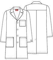 Dickies EDS 40" Unisex White Antimicrobial Lab Coat-83403A