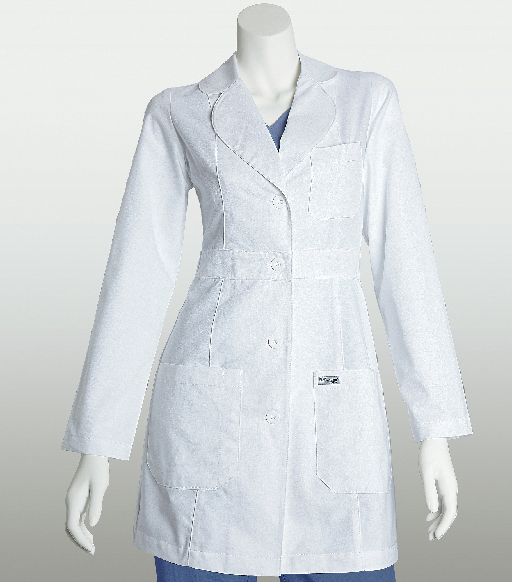 Grey's Anatomy 34 Inch 3 Pocket Lab Coat With Back Belt 4419