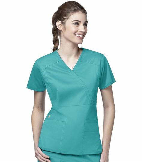 WonderWink Utility Girl Y-neck Multi-Pocket Top 6402 | Medical Scrubs ...