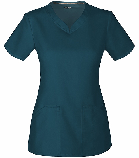 Code Happy Women's Solid V-Neck Scrub Top With Certainty-CH602A