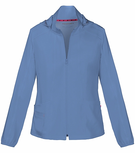 HeartSoul Zip Up Warm-Up Scrub Jacket With Detachable Hood - 20310