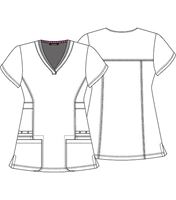 HeartSoul Women's V-neck Print Scrub Top-HS605XB2