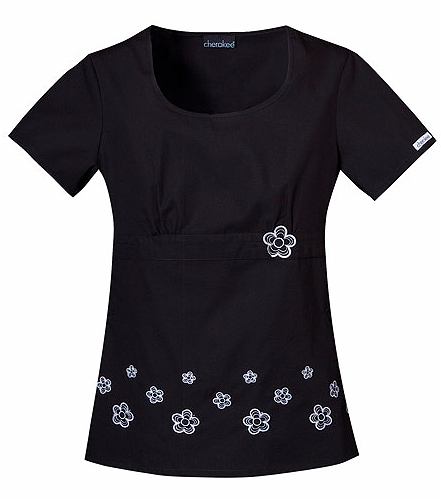 Cherokee Round Neck Embroidered Top 2990