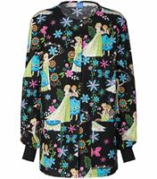 Cherokee Tooniforms Women's Disney Print Warm-Up Scrub Jacket-6350C