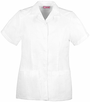 Cherokee Women's Button Up Collared White Scrub Top-2880 | Medical ...