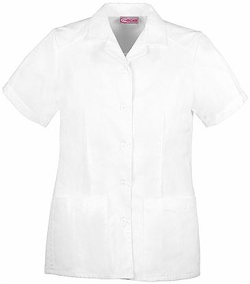 Cherokee Women's Button Up Collared White Scrub Top-2880 | Medical ...