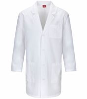 Dickies EDS 37" Unisex White Antimicrobial Lab Coat-83402A