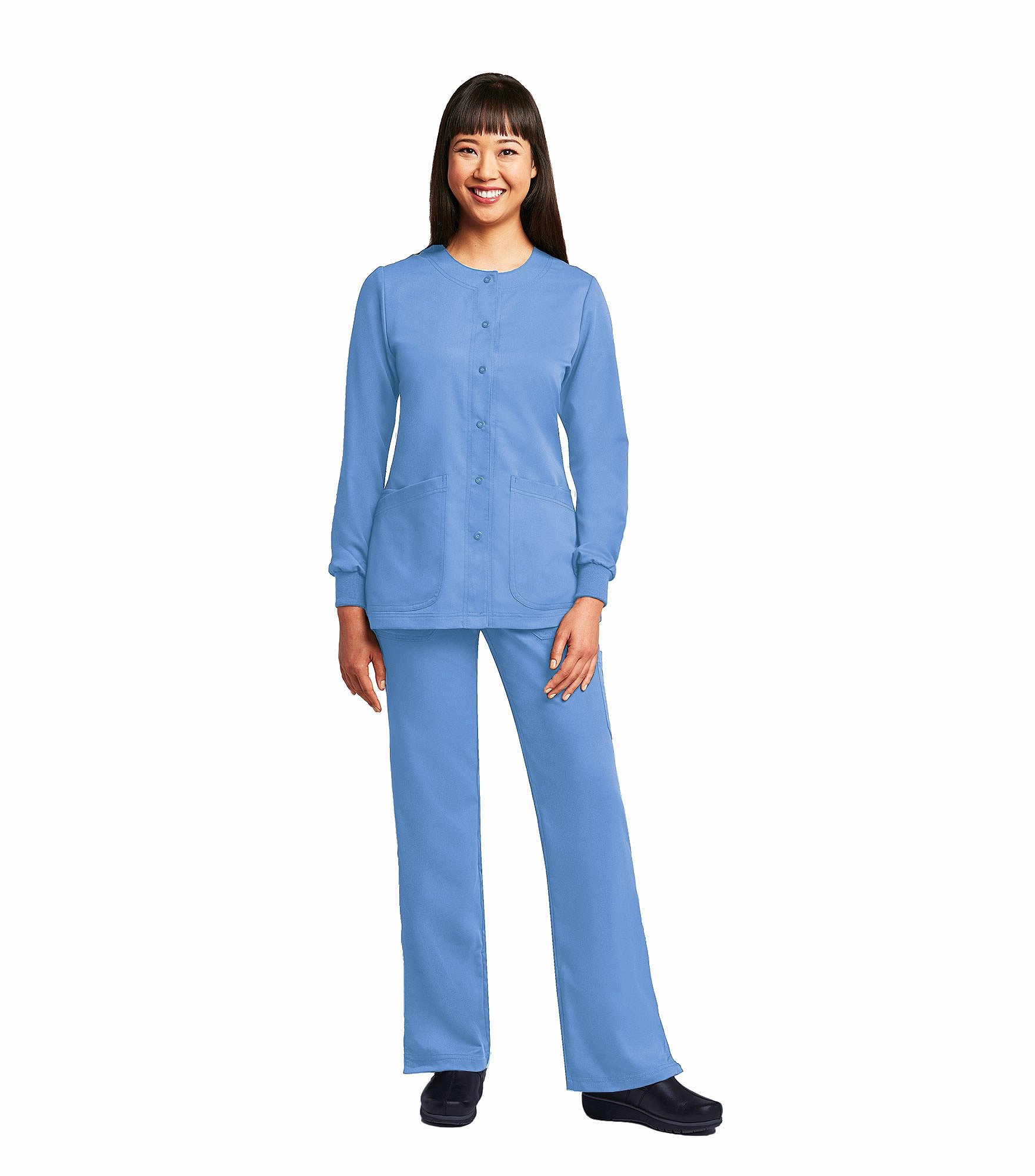 Barco Grey's Anatomy Women's Snap Front Warm-Up Scrub Jacket-4450