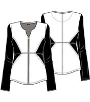 Careisma Women's Zip Front Print Warm Up Scrub Jacket-CA304