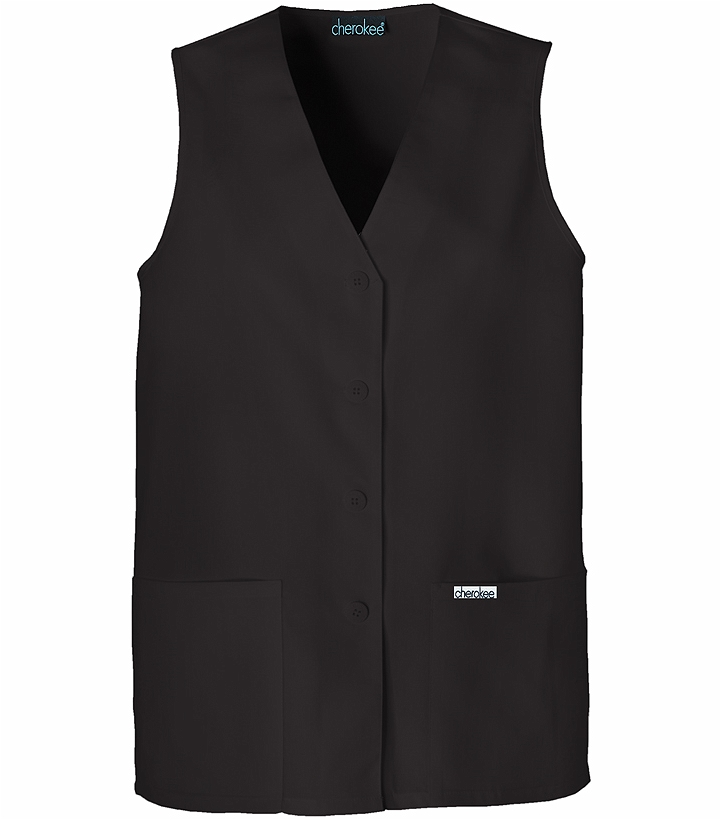 Download Cherokee Women's Button Front Scrub Vest-1602 | Medical ...