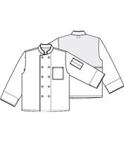 Dickies Chef Cool Breeze Chef Coat With Piping DC411