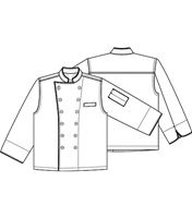 Dickies Chef Executive Chef Coat With Piping DC42B