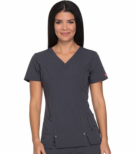 Dickies Xtreme Stretch Women's V-Neck Solid Scrub Top - 82851
