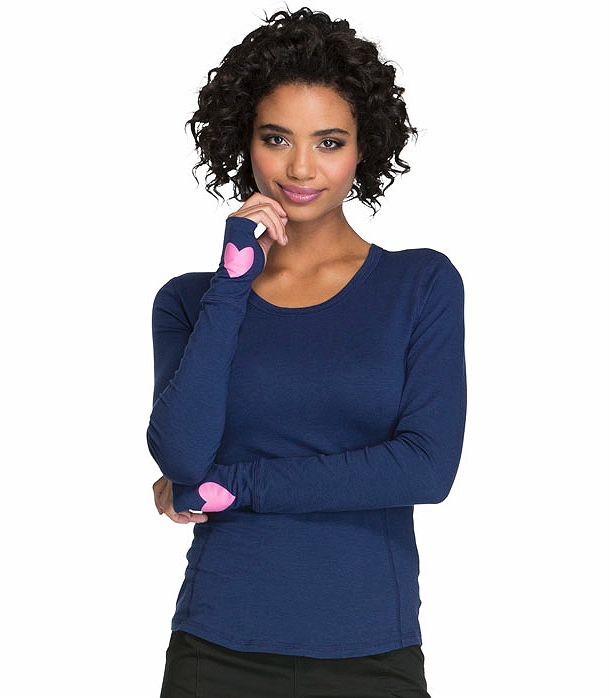 HeartSoul Women's Long Sleeve Underscrub Knit Tee-HS607