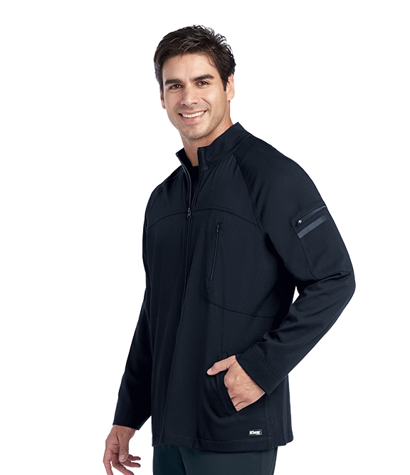 Grey's Anatomy Impact Men's Ascend Zip Up Warm Up Scrub Jacket-0918