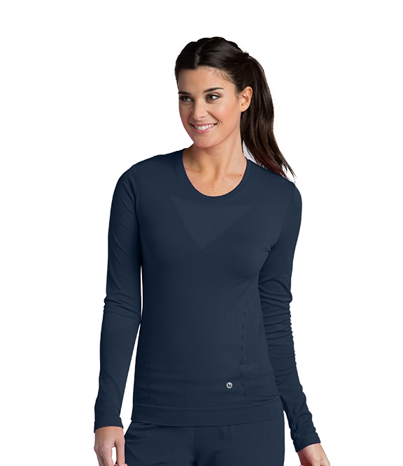 Barco One Women's Long Sleeve Fitted Underscrub Knit Tee-5305