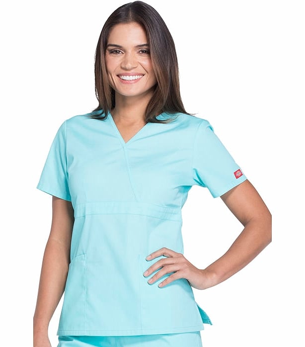 Download Protective Suits & Coveralls Dickies Scrub EDS SIGNATURE Women's Medical Mock Wrap Classic Fit ...