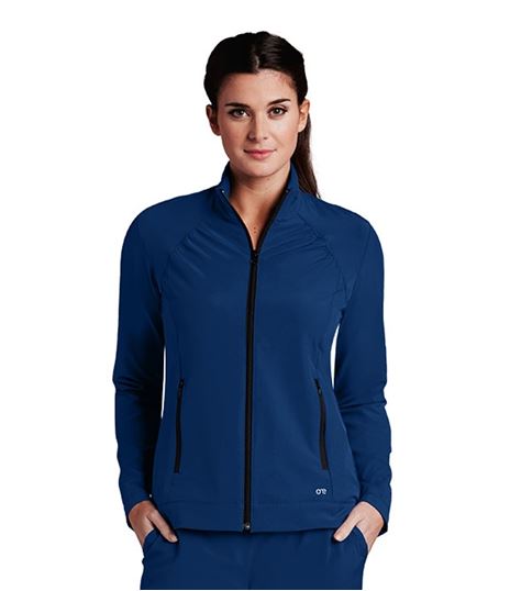 Barco One Women's Modern Fit Zip Up Warm-Up Scrub Jacket - 5405