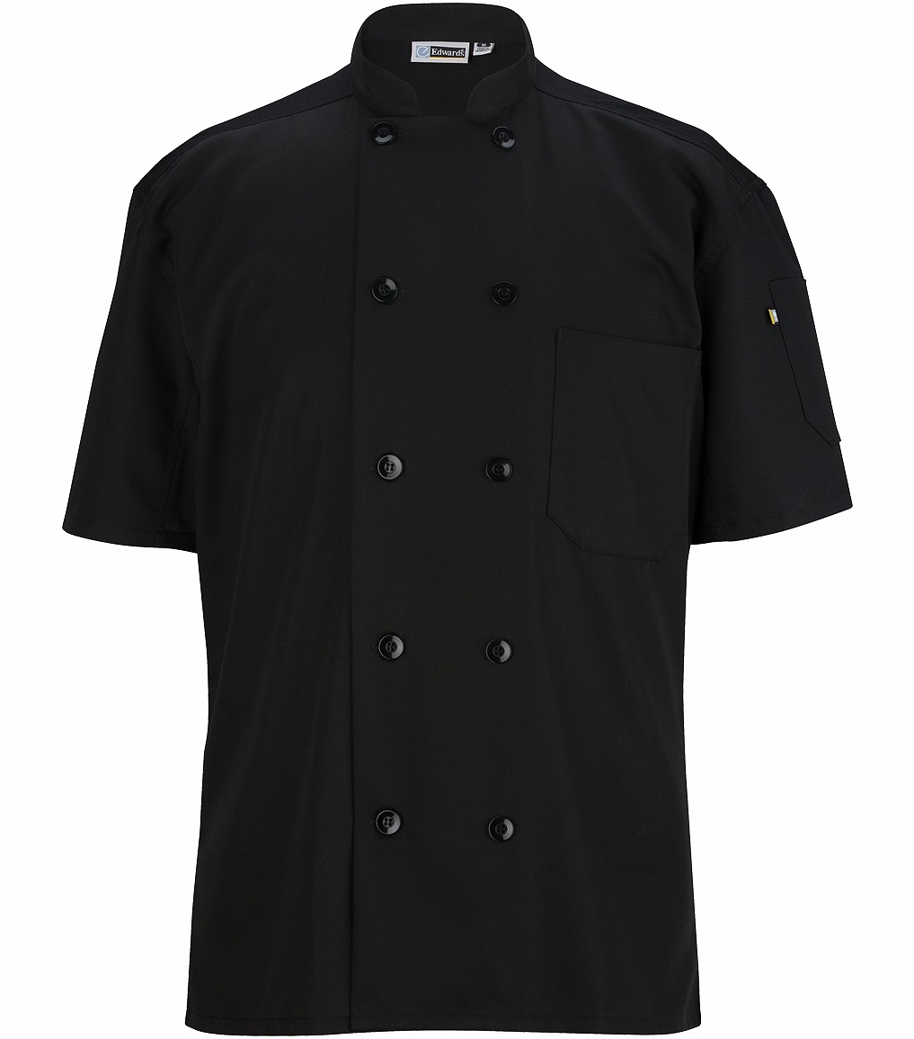 Edwards 10 Button Short Sleeve Chef Coat EW3333