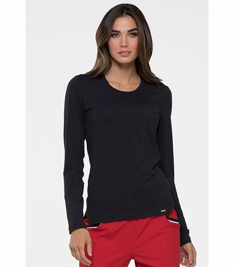 Elle Long Sleeve Underscrubs Knit Tee Shirt - EL915