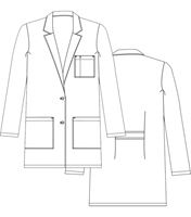 Med Couture Women's 34" Mid Length Lab Coat-6454