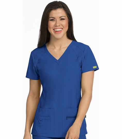 Med Couture Activate Refined Sport Knit Women's V-Neck Scrub Top - 8416