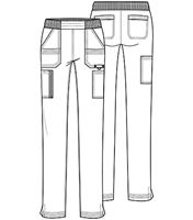 Dickies Advance Two Tone Twist Women's Elastic Waist Tapered Leg Scrub Pants-DK165