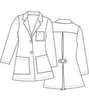 Med Couture Women's 3 Pocket  Length Lab Coat-8660