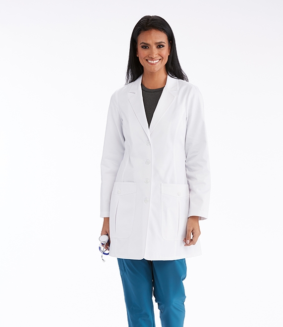 Barco One Women's 34 inch Back Belted Lab Coat LBC905