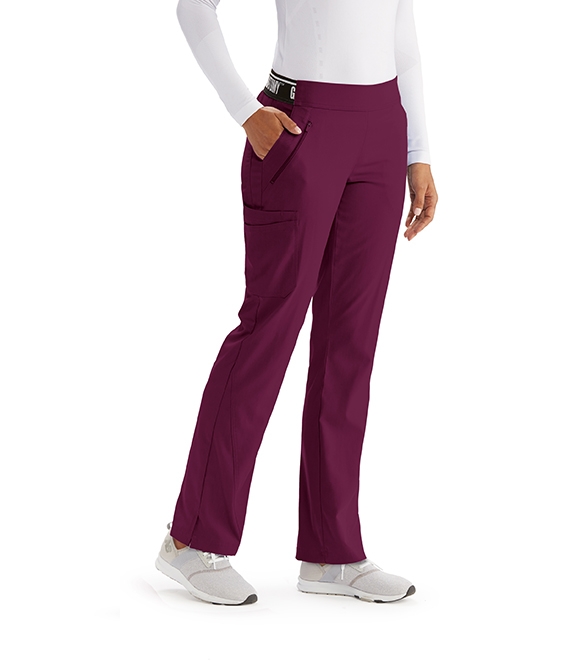 Grey's Anatomy Active Spandex Stretch Women's Logo Waist Scrub Pants-GVSP515