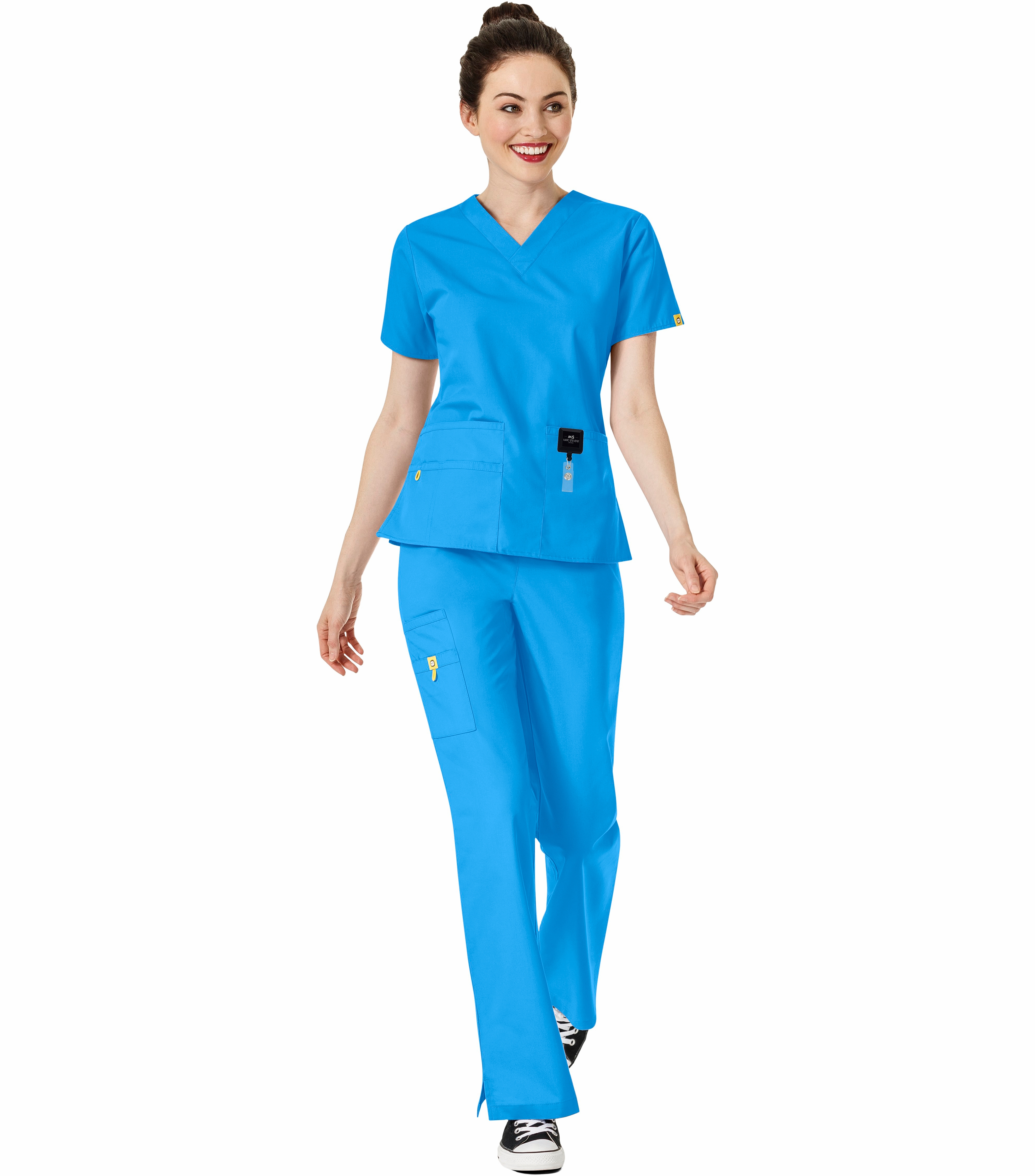 WonderWink Nurses Origins Bravo Scrub Women's V-Neck Top 6016 Wonder Wink ~NEW~ 