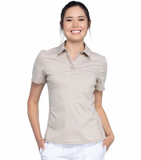 Cherokee Workwear Revolution Women's Snap Front Polo Scrub Shirt - WW698