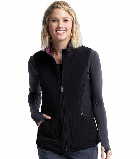 Cherokee Infinity Women's Reversible Quilted Scrub Vest - CK530A