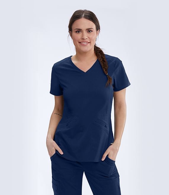 Grey's Anatomy Women's 3 Pocket V-Neck Scrub Top-GRST013