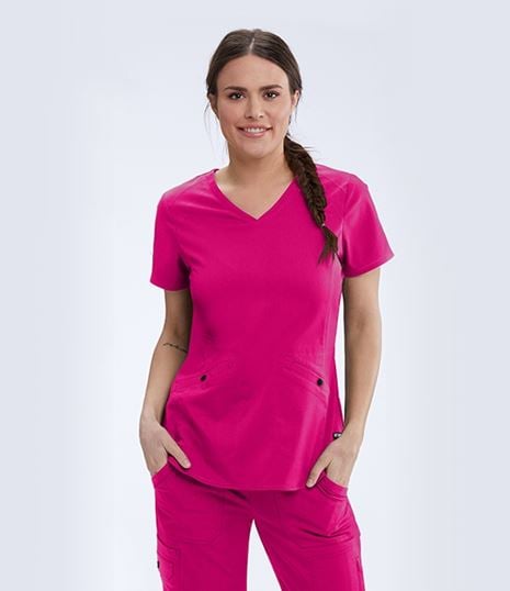 Grey's Anatomy Women's 3 Pocket V-Neck Scrub Top - GRST013